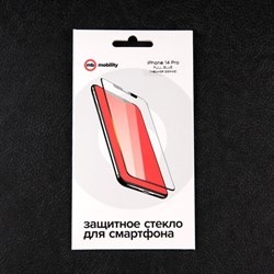 Защитное стекло mObility, для iPhone 14 Pro, полный клей, черное - фото 51396262