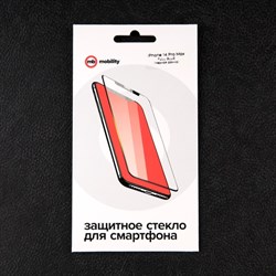 Защитное стекло mObility, для iPhone 14 Pro Max, полный клей, черное - фото 51396266