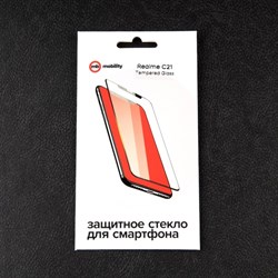 Защитное стекло mObility, для Realme C21, полный клей - фото 51396358