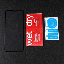 Защитное стекло mObility, для Samsung Galaxy M32, полный клей, черное - фото 51396538