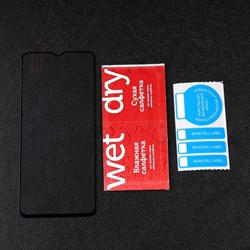 Защитное стекло mObility, для Vivo Y16/Y02, полный клей, чёрное - фото 51396604