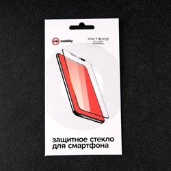 Защитное стекло mObility, для Vivo Y16/Y02, полный клей, чёрное - фото 51396605