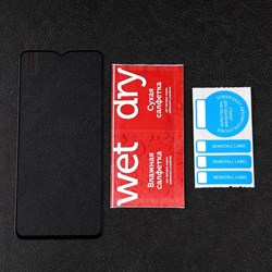 Защитное стекло mObility, для Xiaomi Redmi 9C, полный клей, черное - фото 51396703