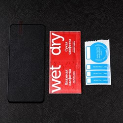 Защитное стекло mObility, для Xiaomi Redmi Note 11, полный клей, черное - фото 51396735