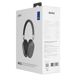 Наушники PERO BH02 ULTIMATE, беспроводные, BT 5.0, микрофон, 300 мАч, до 12 часов, черные - фото 51397330