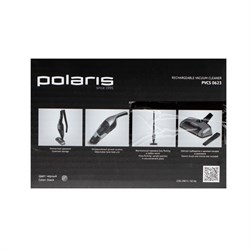 Беспроводной пылесос Polaris PVCS 0623, 100Вт/35аВт, 500 мл, 2 насадки, чёрный - фото 51398284
