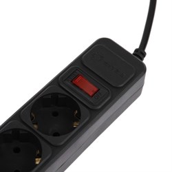 Сетевой удлинитель 5bites SP5B-110U 5S, 5 розеток, 1 м, 10 А, 3х0.75 мм2, с выкл., черный - фото 51399846