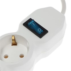 Удлинитель Luazon Lighting ECO, 3 розетки, 4.5 м, 16 А, 3500 Вт, ПВС 3х1 мм2, с з/к, с выкл - фото 51399961