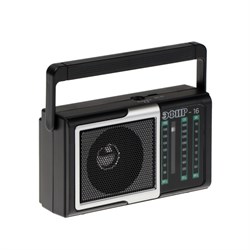 Радиоприёмник "Эфир 16", УКВ 88-108 МГц, 500 мАч, чёрный - фото 51400115