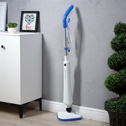 Паровая швабра Windigo WSM-01, 1300 Вт, 350 мл, время нагрева 25 сек, шнур 4 м, бело-голубой - фото 51400126