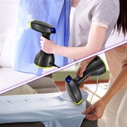 Ручной отпариватель КТ-9121-2, 1000 Вт, 75 мл, 17 г/мин, чёрно-салатовый - фото 51400448