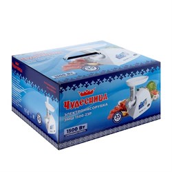 Мясорубка "Чудесница" ЭМШ 1500-23Р, 1500 Вт, реверс, белая - фото 51401145