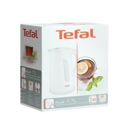 Чайник электрический Tefal KO270130, пластик, 1.7 л, 2400 Вт, белый - фото 51401182
