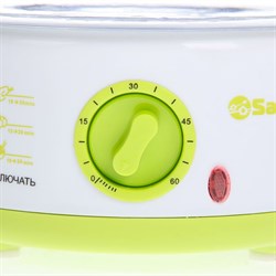 Пароварка Sakura SA-7213GR, электрическая, 500 Вт, 5 л, 2 яруса, бело-зеленый - фото 51401186