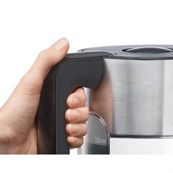 Чайник электрический Bosch TWK8611P, пластик, колба металл, 1.5 л, 2400 Вт, белый - фото 51401203