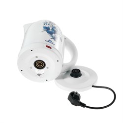 Чайник электрический "Добрыня" DO-1214, металл, 2 л, 2000 Вт, белый с синими цветами - фото 51401260