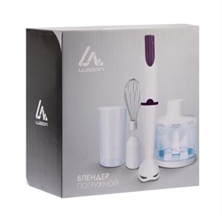 Блендер Luazon LBR-01, погружной, 500 Вт, 0.5/0.6 л, 2 скорости, оранжевый - фото 51401402