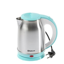 Чайник электрический Sakura SA-2147BL, металл, 1.8 л, 1800 Вт, голубой - фото 51401648