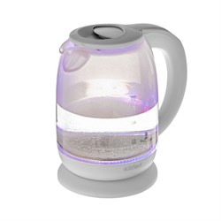 Чайник электрический Kitfort KT-640-3, стекло, 1.7 л, 2200 Вт, подсветка, серый - фото 51401776