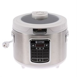 Мультиварка Vitek VT-4281, 800 Вт, 4 л, 9 программ, книга рецептов, дисплей, серебристая - фото 51401780