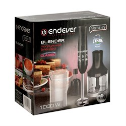 Блендер Endever Sigma-79, 1000 Вт, 2 режима, погружной, черный - фото 51402042