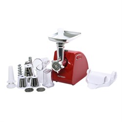 Мясорубка электрическая Oursson MG5530/RD, 500 Вт, 1.6 кг/ч, реверс, красный - фото 51402055