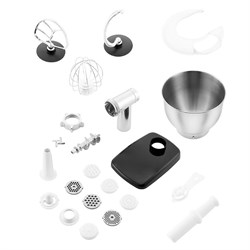 Миксер Kitfort КТ-1367, планетарный, 1200 Вт, 6 л, 6 скоростей, красно-серебристый - фото 51402501