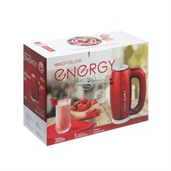 Миксер ENERGY EN-295R, ручной, 300 Вт, 5 скоростей, красный - фото 51402775