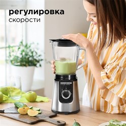 Блендер Redmond RSB-M3401, стационарный, 750 Вт, 0.8 л, 2 скорости, импульс, серебристый - фото 51402836