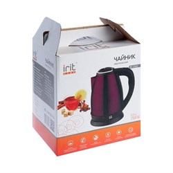 Чайник электрический Irit IR-1342, металл, 2 л, 1500 Вт, пурпурный - фото 51402915