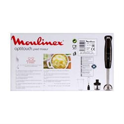 Блендер Moulinex DD833810, погружной, 600 Вт, 16 скоростей, 0.8 л, 3 насадки, чёрный - фото 51402952