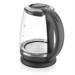 Чайник электрический BRAYER BR1044, стекло, 2 л, 2200 Вт, автоотключение, серый - фото 51403038