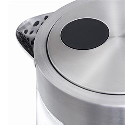 Чайник электрический Kitfort KT-617, стекло, 1.5 л, 2200 Вт, автоотключение, серебристый - фото 51403291