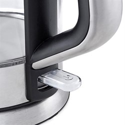 Чайник электрический Kitfort KT-617, стекло, 1.5 л, 2200 Вт, автоотключение, серебристый - фото 51403292