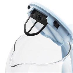 Чайник электрический Kitfort KT-640-1, стекло, 1.7 л, 2200 Вт, регулировка t°, голубой - фото 51403303