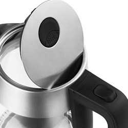 Чайник электрический Kitfort KT-641, стекло, 1.8 л, 2200 Вт, автоотключение, серебристый - фото 51403310