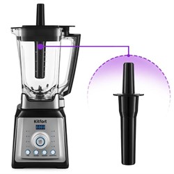 Блендер Kitfort KT-1399, стационарный, 2000 Вт, 2 л, 8 скоростей, серебристый - фото 51403319