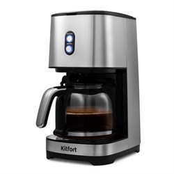Кофеварка Kitfort KT-750, капельная, 900 Вт, 1.5 л, серебристо-чёрная - фото 51403360