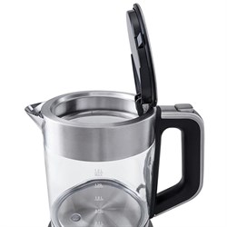 Чайник электрический Kitfort KT-616, стекло, 1.5 л, 2200 Вт, регулировка t°, серебристый - фото 51403424