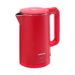 Чайник электрический "Добрыня" DO-1245R, пластик, колба металл, 1.8 л, 2200 Вт, красный - фото 51403617