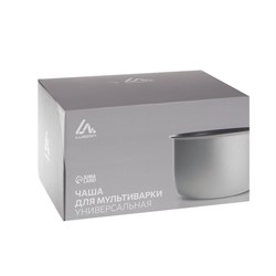 Чаша для мультиварки Luazon, 5 л, универсальная, антипригарная, серая - фото 51403793
