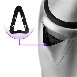 Чайник электрический Kitfort КТ-676, металл, 1.7 л, 2200 Вт, серебристый - фото 51403868