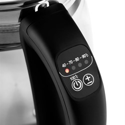 Чайник электрический Kitfort KT-6119, стекло, 1.7 л, 2200 Вт, регулировка t°, серебристый - фото 51404328