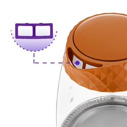 Чайник электрический Kitfort KT-6123-4, стекло, 2 л, 2200 Вт, оранжевый - фото 51404338