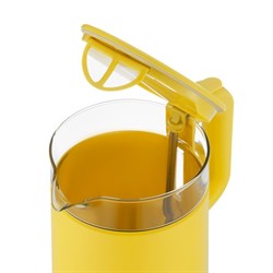 Чайник электрический Kitfort KT-6124-5, пластик-стекло, 1.2 л, 2200 Вт, желтый - фото 51404353