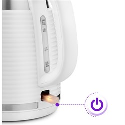 Чайник электрический Kitfort KT-695-3, металл, 1.7 л, 2200 Вт, белый - фото 51404357