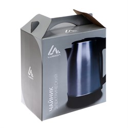 Чайник электрический Luazon LSK-1803, металл, 1.8 л, 1800 Вт, серебристо-чёрный - фото 51404544