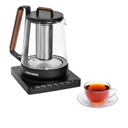 Чайник электрический REDMOND RK-G1308D, стекло, 1.7 л, 1500 Вт, регулировка температуры, чёрный - фото 51404608
