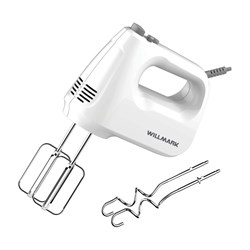 Миксер WILLMARK WHM-6311, ручной, 400 Вт, 6 скоростей, белый - фото 51404740
