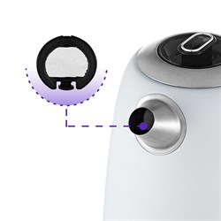 Чайник электрический Kitfort KT-6121-2, металл, 1.7 л, 2200 Вт, регулировка t°, белый - фото 51404869